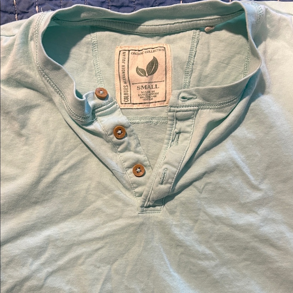Alexander Julian Light Blue Henley Shirt